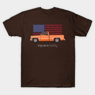 orange square body T-Shirt